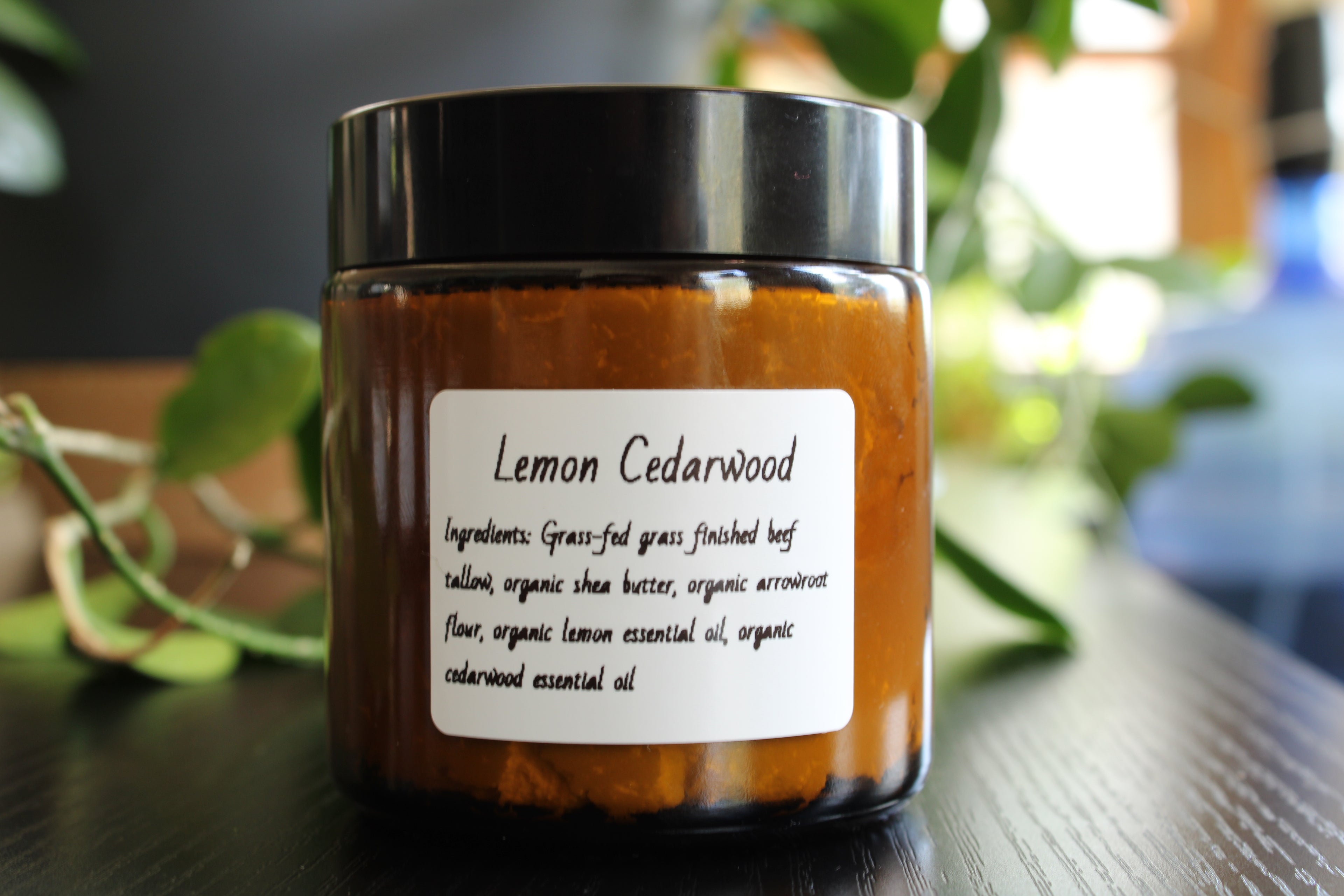 Lemon Cedar Wood Organic 100% Grass Fed Tallow Body Butter